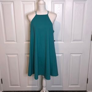 ☀️F21 Plus size high neck teal blue summer dress